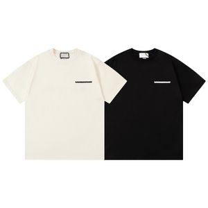 T-shirt Men's T-shirt USA-storlek Designer T-shirt Kort ärm Runda hals Black Apricot Summer Apparel Polo Tshirt