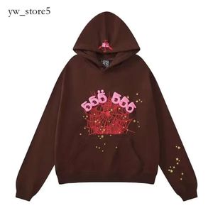 Ucuz toptan örümcek hoodies genç haydut 555555 melek pembe kırmızı kaput davlumbazları pantolon erkek sp5ders baskı sweatshirts en kaliteli birçok renk de3d