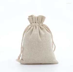 Presentförpackning 1000pcs handgjorda 8x10 cm muslin bomullsackning förpackningspåsar för kaffebönsmycken påse förvaring bröllop favorit väska sn