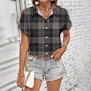 Bluzki damskie koszule retro elegancka sieć moda luźna dopasowanie 2024 Letnie rozmiar wypoczynku rozmiar