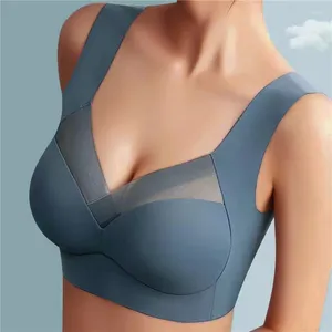 Yoga outfit kvinnor spetssport behåar plus storlek sömlös Bra brvalette backless lady Brassiere Vest kvinnliga samlingar -Proof Wireless Top L -3XL