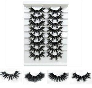 9D 8pairspack false eyelashes threedimensional long thick natural mixed eye lashes makeup tools beauty eyelashes7482322