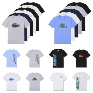 2024 mensagens de alta qualidade de lazer de lazer designer mans camiseta homme verão algodão ventilate bordado bordado tshirts high street tendência camisa de camisa superior size s-2xl