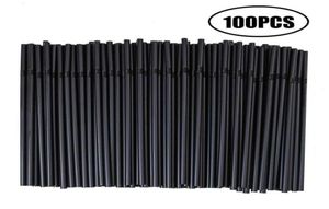 Drinking Straws 100 Black Cocktail Plastic Birthday Wedding Decoration Party Event Bar Accessories4914907