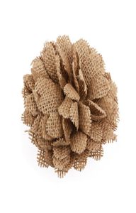 5 papps Burlap Hessian Daisy Flowers for Christmas Wedding Decoration Brown6552489