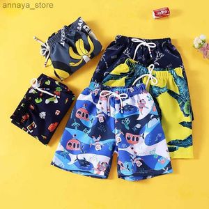 Shorts 1-12Y Childrens Sports Shorts Beach Suit Summer Swimming Pants Baby Boys and Girls Leisure Loose Coat Cartoon PantsL2405L2405