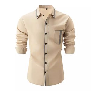2024 Tasarımcı Gömlek Sıradan Giysiler Uzun Kollu Erkekler Baskı Erkek Gömlek Yeni Üstler Erkekler Rahat Gömlek Moda Üst Tee Elbise Gömlek