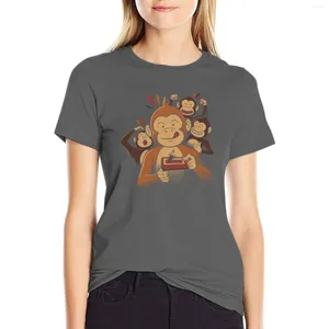 Frauenpolos Monkey Business Old Cassette Bleistift 80er Jahre von Tobe Fonseca T-Shirt Dame Kleidung enge Hemden für Frauen
