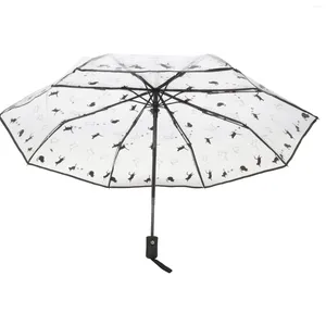 傘の透明な折りたたみ傘の雨のための透明光ウェイトコンパクトバックパック折りたたみ式ハンドバッグ小さい