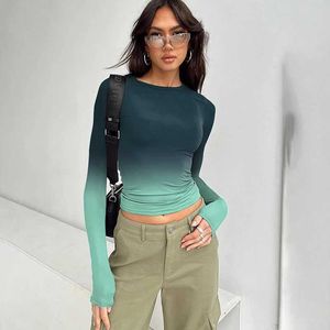 Женская футболка Cutenova Women Gradient Basic Недорубка Круглая шея