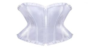 Bustiers Corsets sapubonva feminino preto branco e tops plus size espartilho lingerie sexy slimming brocate CorsELT Overbust vintage9440335