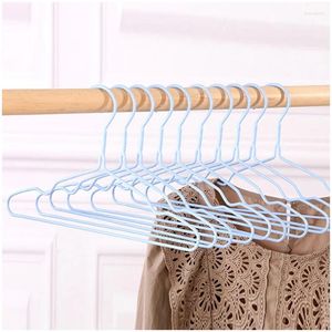 Hangers Sainwin 10Pcs/Lot Plastic Hanger Adults Childrens Metal Household Hook Storage Clothes