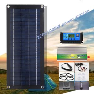 1000W Solar Power System Flex Panel 12V Battery Charger Dual USB with 10A60A Controller for Mobile Phone Car Yacht RV 240430