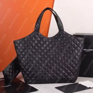 ICare Designer Tote Shopping Påsar Dicky0750 Luxury Tots Bag lambskin Top Quality Stora axel äkta läderkvinnor Totes Bags Cr 319D