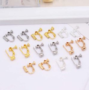 10pcslot Ushaped Adjustable Screw back Ear Pin To Converter DIY Earrings clipon jewelry Accessories5957822
