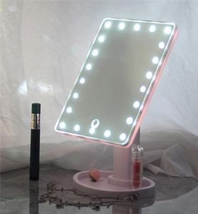 16/22 Светодиодные светильники Touch SN Makeup Mirrors Профессиональное зеркало тщеславия с регулируемой Countertop Countertop 360 Rotating9541578