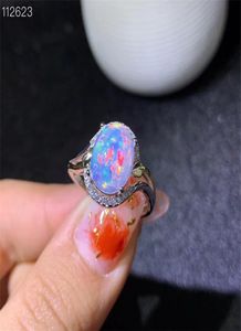 Ring Natural White Opal for Women Engagement Wedding Gift 810mm Colorful Gemstone Fine Jewelry Real 925 Sterling Sier1634251