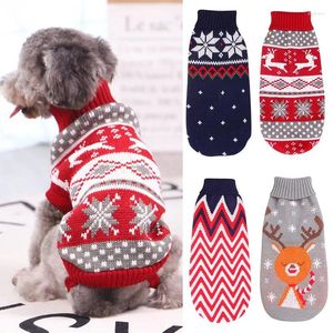 Hundekleidung Weihnachten Hirsch gestrickte Pullover Katze für kleine Hunde Kleidungsmantel Halloween Kostüm Winter warmes Haustier Kleidung