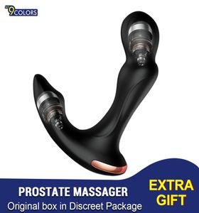 ToySex Toys for Men Prostate Massager Vibrator Butt Plug Anal Tail Rotating Wireless Remote USB Laddning Vuxna produkter för manlig Q2435203