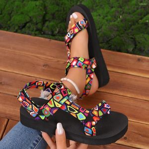 Sandals Platform Flat Women 2024 Light Non-slip Beach Cute Rope Shoes For Comfort Slides Zapatos De Mujer