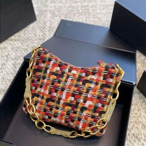 10A Fashion Chain Colorful Bag Underarm Shoulder Tassel Fabric Gold Bag Bag Designer Crossbody Chain For Women Iqdqx