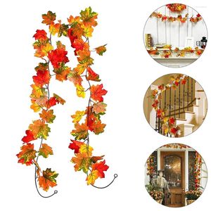 Dekorativa blommor Simulerade rotting Astetic Room Decor Fall Vine Harvest Festival lämnar Silk Flower Garden Pendant