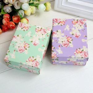 Enrole de presente 500pcs Pastorale Flor Flower Grande Candy Candy para favores de casamento Box Box Baby Shower Goodie Bag Package