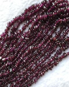 Discount Whole Natural Rose Purple Garnet Nugget Chip Loose Beads Form 3x6mm Fit Jewelry Necklace Bracelets 155quot 052798582