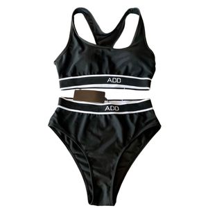 Designer bikini womans costume da bagno di lusso per donne design nero abito da nuoto a due pezzi Lettera solida color bikini tankinis da bagno costume da bagno sport da bagno in spiaggia