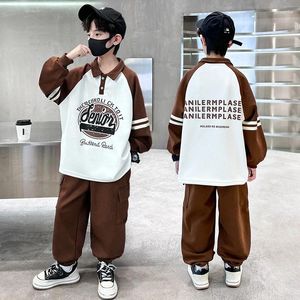 Clothing Sets Teen Set Boys Letter Print Kids Long Sleeve Sports Shirt Pants Fall Spring Children's Clothes