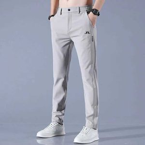 Calça masculina Golf 2024 Summer Men Men de alta qualidade de elasticidade da moda casual calças respiráveis J Lindeberg Wear 231009