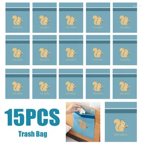 Storage Bags 15pcs/set Disposable Self-Adhesive Car Organization Trash Rubbish Holder Garbage Bag For Auto Vehicle Office Kitchen