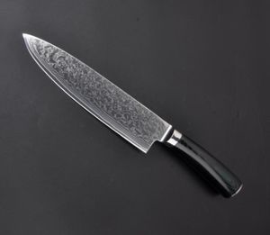 67Layer VG10 Damascus Steel Chef 8 inç Şam Mutfak Bıçakları Şam Bıçağı Yüksek Kalite VG10 Japon Çelik Şef Bıçağı Micarta1484709