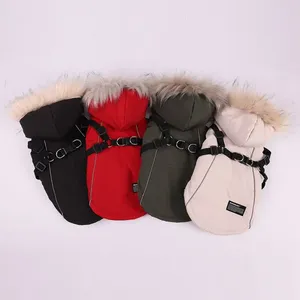 Dog Apparel Fall And Winter Pet Hoodie Solid Color Windproof Warm Extra-Thick Chihuahua Coat Simple Fashion Clothes