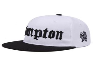 Ball Caps Высококачественная вышивка Compton Baseball Cap Hip Hop Snapback Flat Fashion Sport Hat для унисекса регулируемых папотных шляп8528455