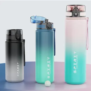 Water Bottles Large Capacity Sports Bottle Outdoor Travel Portable Drinking Cup Gym Fitness Jugs Leak Proof Colorful Plastic