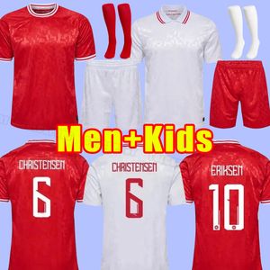 2024 2025 Duńska koszulka piłkarska Eriksen Home Red Away White Hojbjerg Christensen Skov Olsen Braithwaite Dolberg Football Shirt Men Kids 24 25