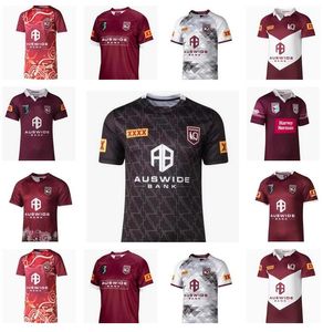 Schwimmkleidung Qld Maroons Indigenous 2023 2024 Rugby Jersey Australien Queensland State of Origin NSW Blues Home Training Shirt