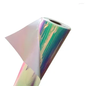 Adesivi per finestre BhUnity 3.2x82ft Olographic Roll Glow nel trasferimento di calore scuro Foglio nastro adesivo autoadesivo