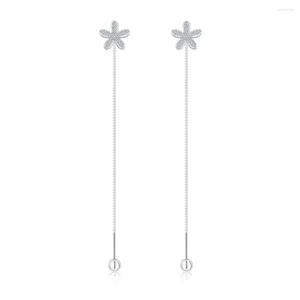 Orecchini per borchie giapponese e coreana S925 Sterling Silver Thread Forest Series Minimalist Super Fairy Jewelry