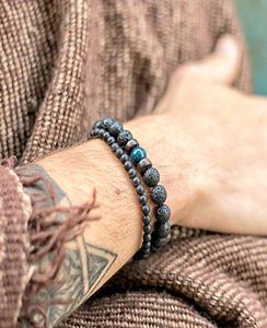 男性のブレスレットビーズbracletsletslavanaturalhommefashionbanglesブレスレットメン木製ビーズアクセサリージュエリー男性DIYビーズ2494814