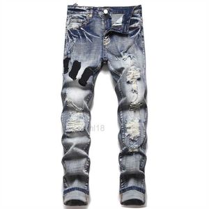 Мужские джинсы фиолетовые джинсы amris mens jeans для мужчин скинни Средняя талия джинсы Европейский байкер Slim Fit Strip