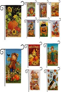 Halloween Thanksgiving Christmas decorations garden flag Welcome Autumn Fall Pumpkin Flags Hanging Garden Banner Home Party Decora8190621