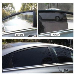 Adesivi per finestre 2pcs PVC Auto Sun Shades adesivo elettrostatico per la protezione solare Copertura per pellicola Automobili Accessori per lo styling esterno