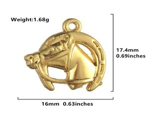 2021New Lucky Horse Head and Horseshoe Charm Pingents for Jewelry Making Bracelet Jewelry Acalhos Diy Made Craf8588674