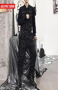 Men039s Pants Aelfric Hip Hop Streetwear Tossit Men 2021 Modne Pockets Wstączki Repony długie rękawy Rompers Joggers Tech5411660