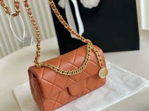 23S Gold Coin Cf Chain Bag Designer Crossbody Bag Classic Flap Bag Burse Quilted Golas de ombro de chão de gado de chão de gado