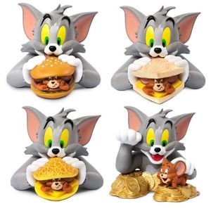 新機能Soapstudio Cat and Mouse Mini Burger Half Bust Lucky Cat Jerry Mouse Car Decoration Trend Doll Doll10cm