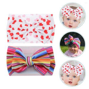 Bandanas 2Pcs Baby Bowknot Hairbands DIY Bows Cute Bow Headbands Hair Accessories Born