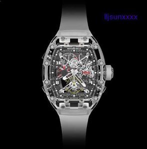 Wysokiej jakości projektant zegarku na rękę luksus męski zegarek klasyczny limitowany edycja RM056 Sapphire Tourbillon Chronograph Manual Ruch kręty Sapphire Crystal Case